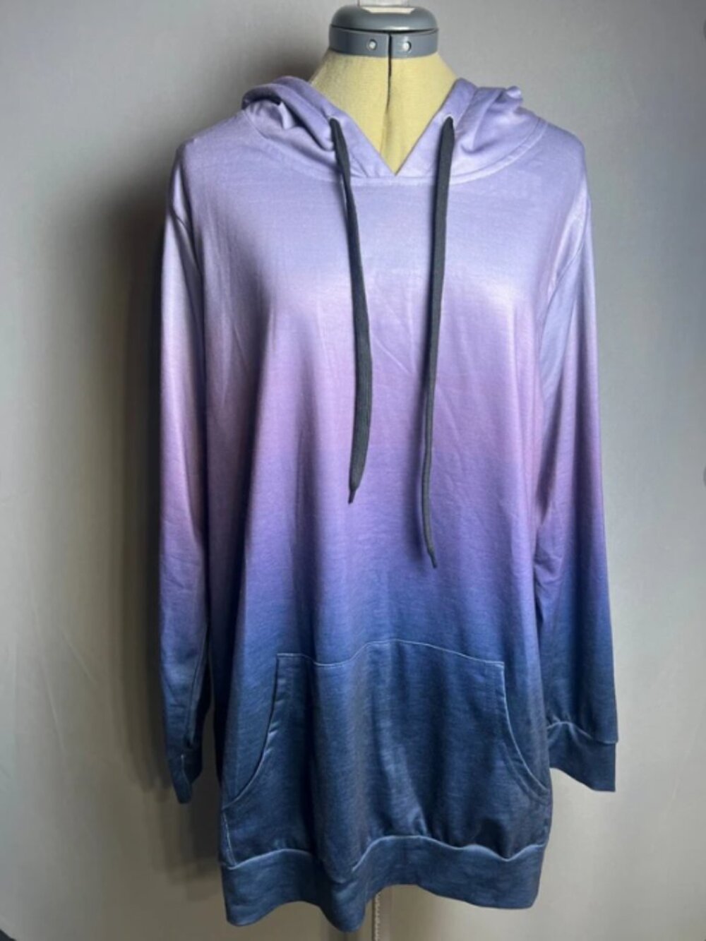 BloomChic Women's 14/16 Purple Blue Gradient Ombre Hoodie